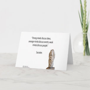 Tarjeta Cita de Sócrates y Famosas "Mentes"