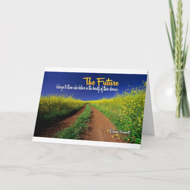 Tarjeta Cita de sueño inspirador — Eleanor Roosevelt (Anverso)