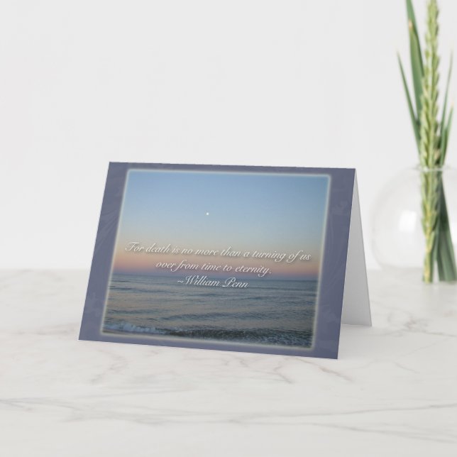 Tarjeta Cita de Sympathy Sunset William Penn (Anverso)