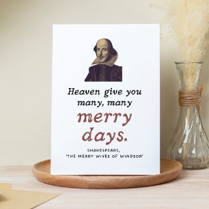 Tarjeta Cita de teatro de retiro feliz de Shakespeare