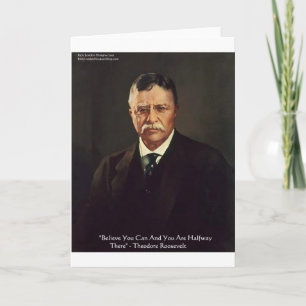 Tarjeta Cita de Teddy Roosevelt "Créate En Sí Mismo" Regal