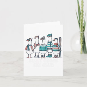 Tarjeta Cita de vacaciones de invierno de Silly Goose Ski