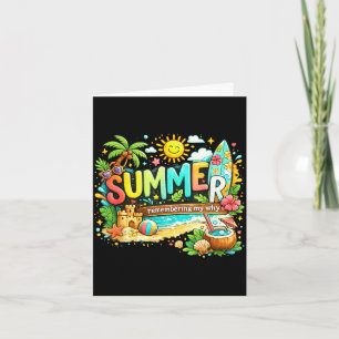 Tarjeta Cita de vacaciones de verano en la playa
