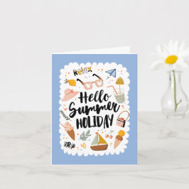 Tarjeta Cita de vacaciones de verano saludo bonito colorid