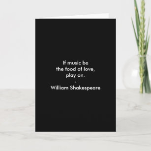 Tarjeta Cita de William Shakespeare - Amor