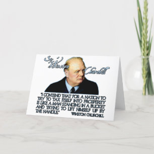 Tarjeta Cita de Winston Churchill en impuestos