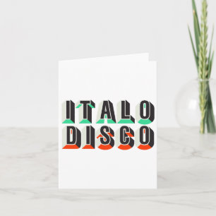 Tarjeta Cita del amante de la música retro Italo Disco Dan