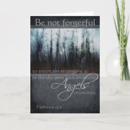 Tarjeta Cita del ángel del 13:2 de los hebreos