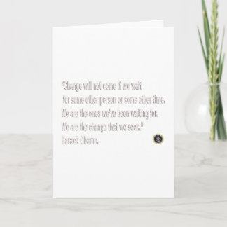 Tarjeta Cita del cambio de Barack Obama