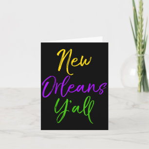 Tarjeta Cita del Mardi Gras del Sur de Louisiana Regalo Nu