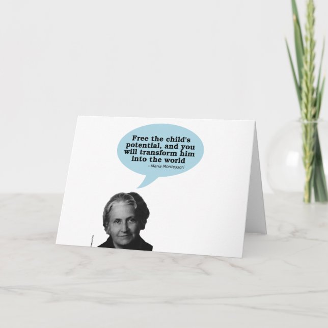 Tarjeta cita del montessori de Maria (Anverso)