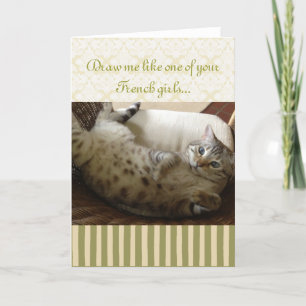 Tarjeta Cita del Titanic del gato
