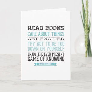 Tarjeta Cita del verde de Hank