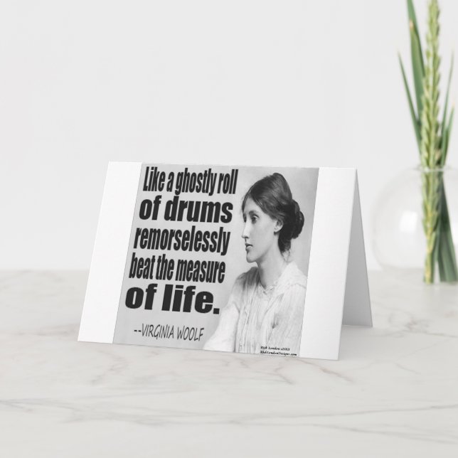 Tarjeta Cita descarada de Virginia Woolf (Anverso)