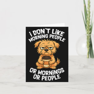 Tarjeta Cita Divertida Café Dormido Perrito Lindo Amante G