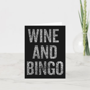 Tarjeta Cita divertida de bingo de vino para mujeres Humor