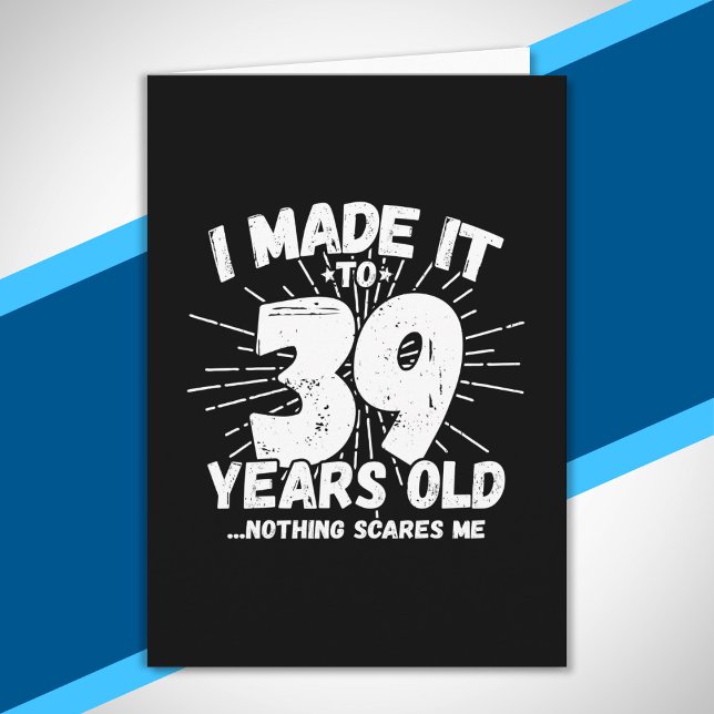 Tarjeta Cita divertida de cumpleaños número 39 sarcástica  (Subido por el creador)