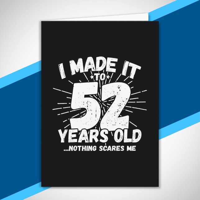 Tarjeta Cita divertida de cumpleaños número 52 sarcástica  (Subido por el creador)