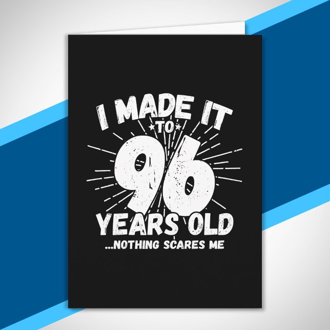 Tarjeta Cita divertida de cumpleaños número 96 sarcástica  (Subido por el creador)