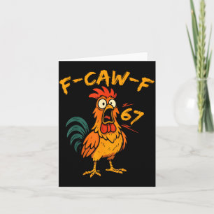 Tarjeta Cita divertida de humor de pollo F-caw-f Gallo Sei