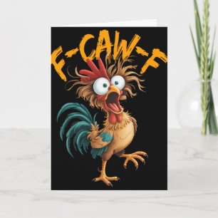 Tarjeta Cita divertida de humor de pollo F-caw-f Meme de g