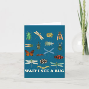 Tarjeta Cita Divertida de Insectos Espera Veo una Idea de 