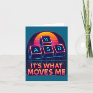 Tarjeta Cita Divertida de Juegos Wasd Es Lo Que Me Mueve C