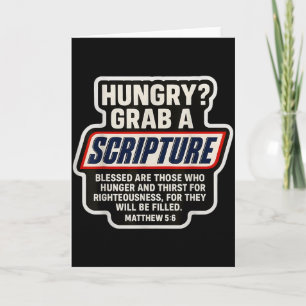 Tarjeta Cita divertida de la Escritura cristiana de la Bib