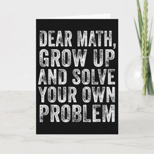 Tarjeta Cita Divertida de Matemáticas Querido Profesor de