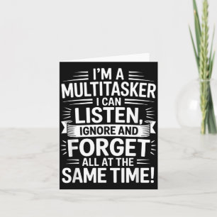 Tarjeta Cita divertida de multitareas Humorístico Sarcásti