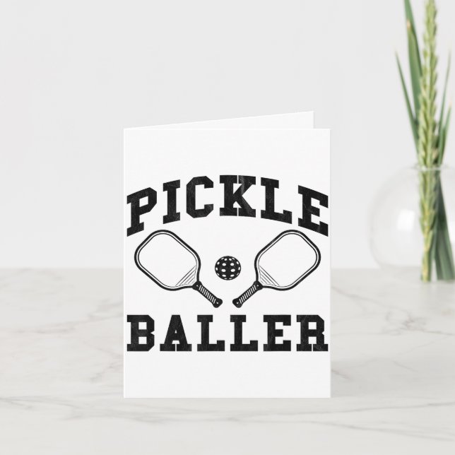 Tarjeta Cita divertida de pickle baller paddleball pickleb (Anverso)