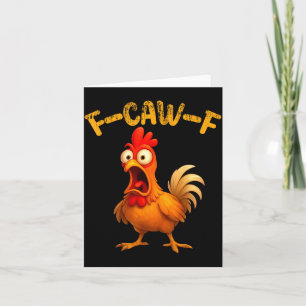 Tarjeta Cita Divertida de Pollo Gallo Animal Meme Humor De
