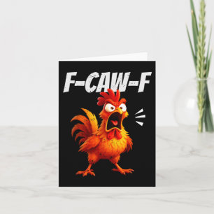 Tarjeta Cita Divertida de Pollo Gallo Humor Dicho Hombres 