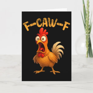 Tarjeta Cita Divertida de Pollo Gallo Meme de Humor Animal