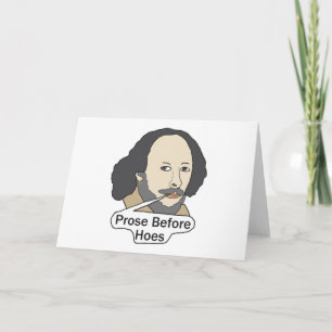 Tarjeta Cita divertida de Shakespeare - Prosa antes de las