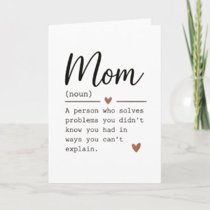 Tarjeta Cita Divertida Definición de Mamá