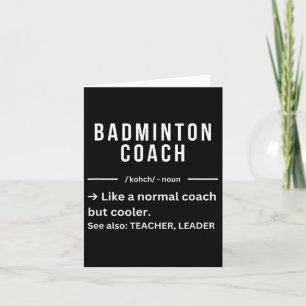 Tarjeta Cita divertida del entrenador de Guay Badminton