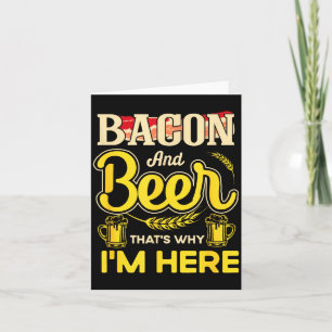 Tarjeta Cita Divertida Desayuno Tocino Y Cerveza Por Eso E