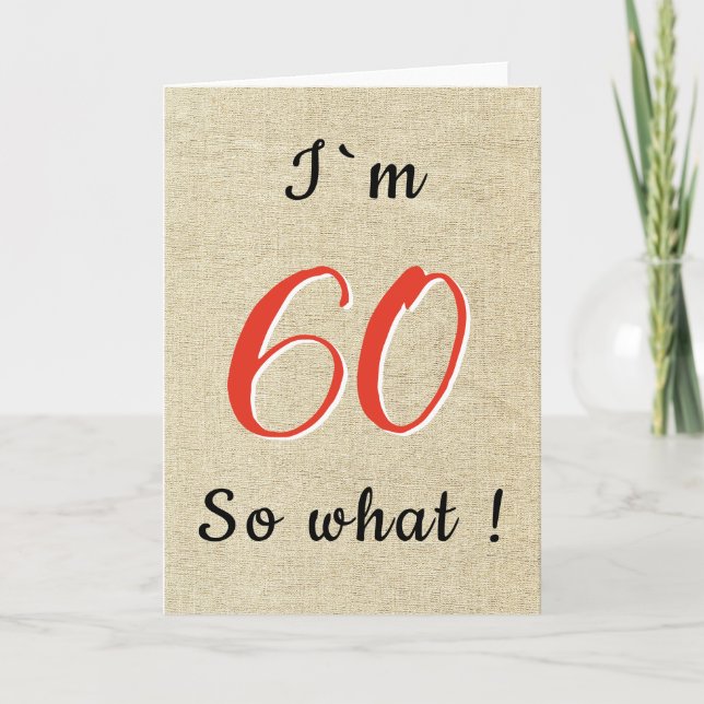 Tarjeta Cita divertida e inspiradora rústica Cumpleaños 60 (Anverso)