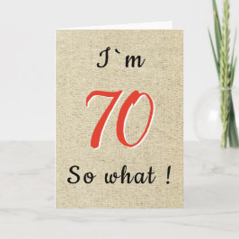 Tarjeta Cita divertida e inspiradora rústica Cumpleaños 70