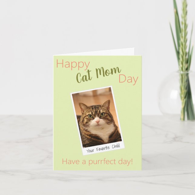 Tarjeta Cita divertida Gato Mamá Día de la Madre Personali (Anverso)