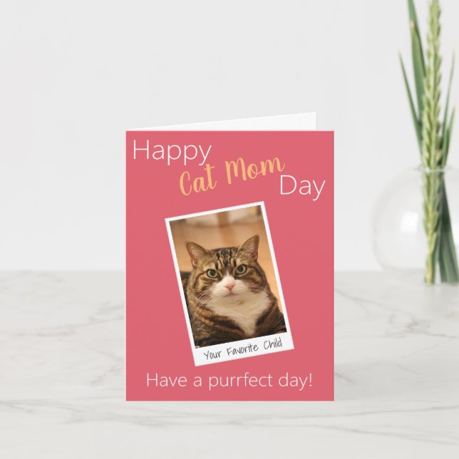 Tarjeta Cita divertida Gato Personalizado de Día de la Mad (Anverso)