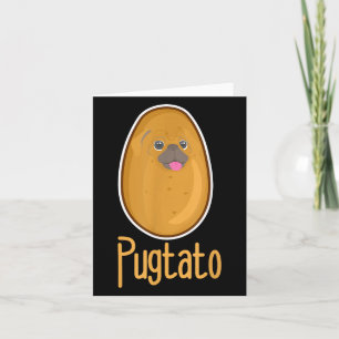 Tarjeta Cita divertida: Perros de la papa de Pugtato