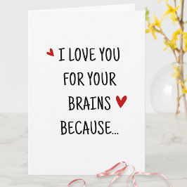 Tarjeta Cita Divertida Te Amo Día de San Valentín Divertid