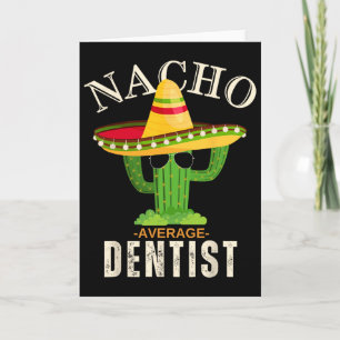 Tarjeta Cita Divertida Vintage Nacho Dentista Promedio Par
