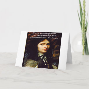 Tarjeta "Cita Famosa de Descartes 'Eleva Mi Alma'"