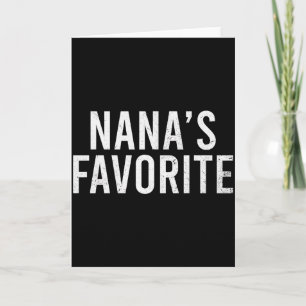 Tarjeta Cita favorita de la familia del bebé nieto de Nana