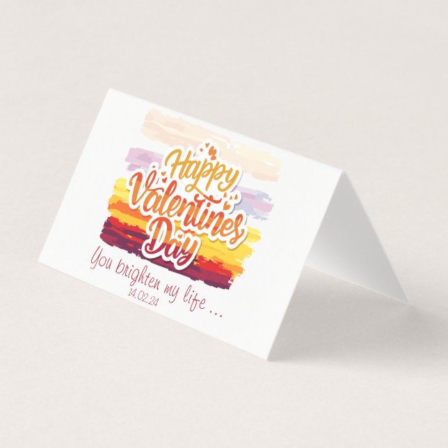 Tarjeta Cita feliz Día de San Valentín (Anverso)