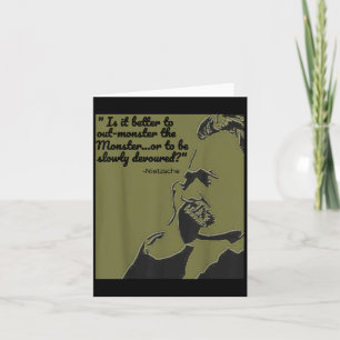 Tarjeta Cita filosófica, camiseta de cita de Nietzsche