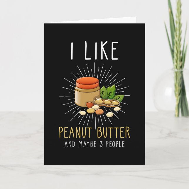 Tarjeta Cita graciosa de Peanut Butter Lover Gift (Anverso)